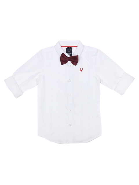 

Allen Solly Junior Boys White Regular Fit Solid Formal Shirt