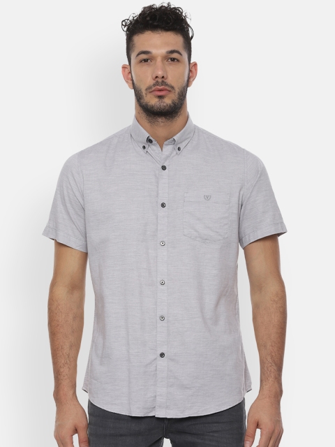 

Van Heusen Sport Men Grey Slim Fit Self Design Casual Shirt