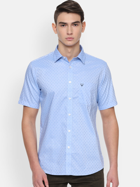 

Allen Solly Men Blue Slim Fit Self Design Casual Shirt