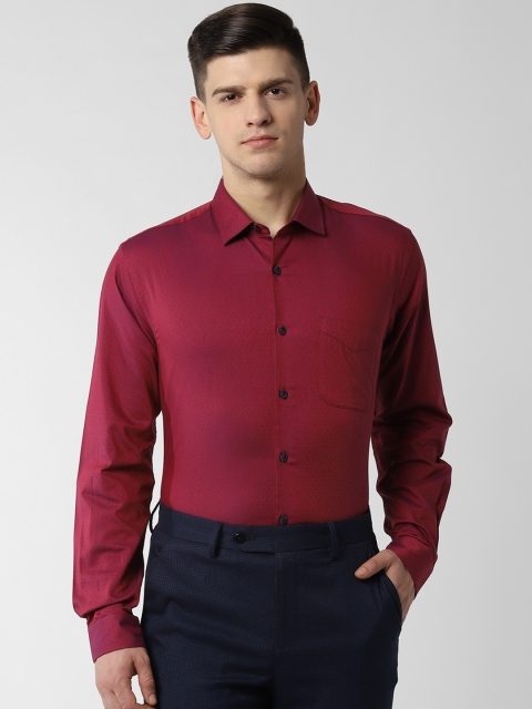 

Peter England Men Red Regular Fit Printed Formal Shirt