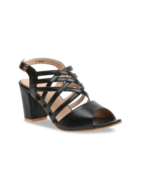 

pelle albero Women Black Solid Peep Toes