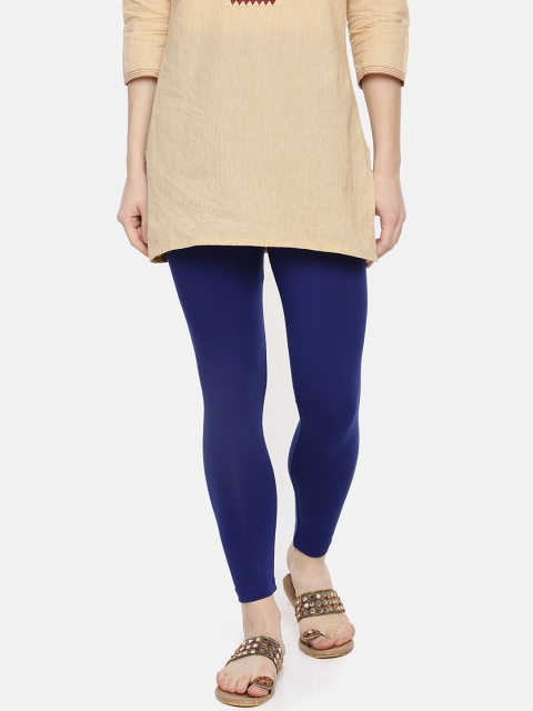 

Dollar Missy Women Blue Solid Ankle Length Leggings
