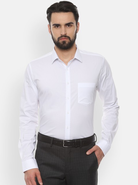 

Van Heusen Men White Slim Fit Solid Formal Shirt