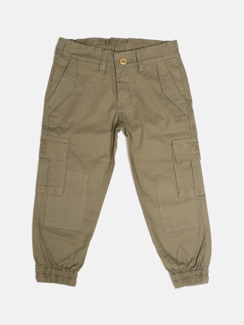 

The Sandbox Clothing Co. Boys Khaki Loose Fit Checked Cargos