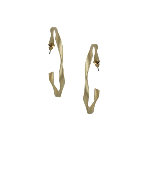 

Kazo Gold-Toned Contemporary Half Hoop Earrings
