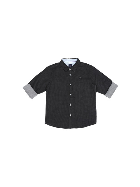 

Allen Solly Junior Boys Black Regular Fit Printed Casual Shirt