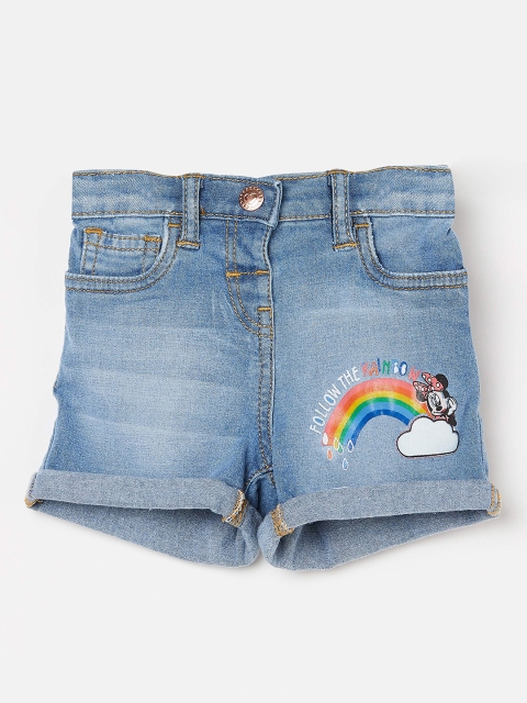 

Juniors by Lifestyle Girls Blue Washed Regular Fit Denim Shorts