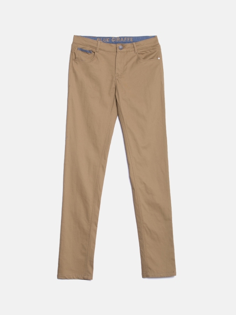 

Blue Giraffe Boys Beige Regular Fit Solid Chinos