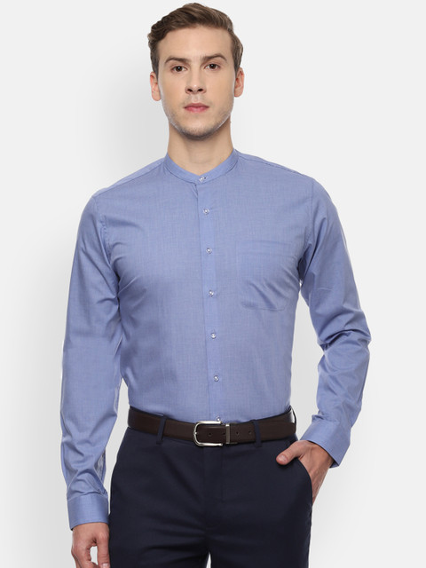 

Van Heusen Men Blue Slim Fit Solid Formal Shirt