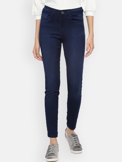 

Van Heusen Woman Women Navy Blue Skinny Fit Mid-Rise Clean Look Stretchable Jeans