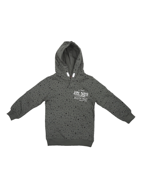 

Allen Solly Junior Boys Grey Printed Hooded Sweatshirt