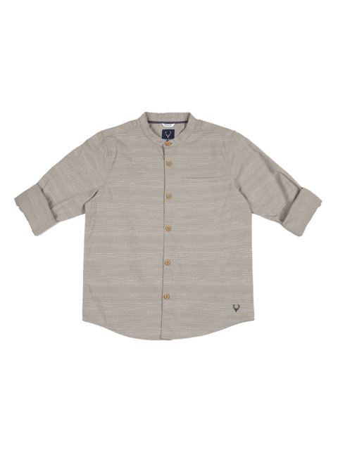

Allen Solly Junior Boys Grey Regular Fit Printed Casual Shirt