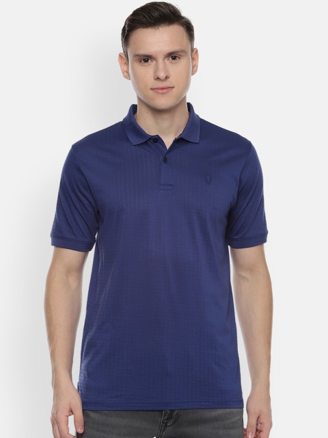 

Allen Solly Men Navy Blue Solid Polo Collar T-shirt