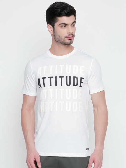 

Ajile by Pantaloons Men White Printed Round Neck T-shirt