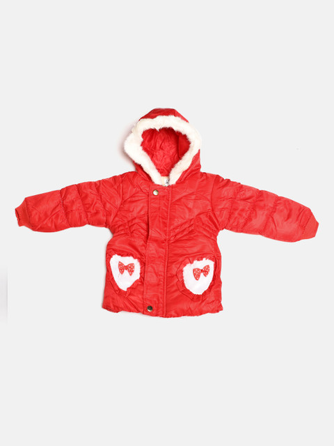 

The Sandbox Clothing Co. Girls Red Self Design Windcheater Jacket