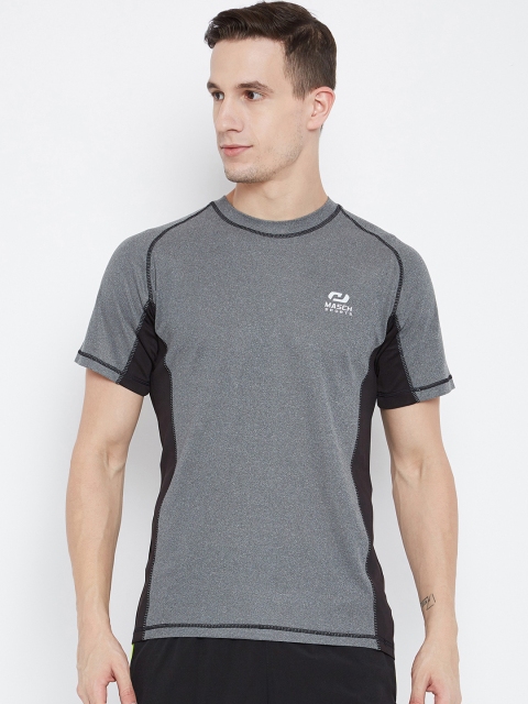 

Masch Sports Men Grey Colourblocked Round Neck T-shirt