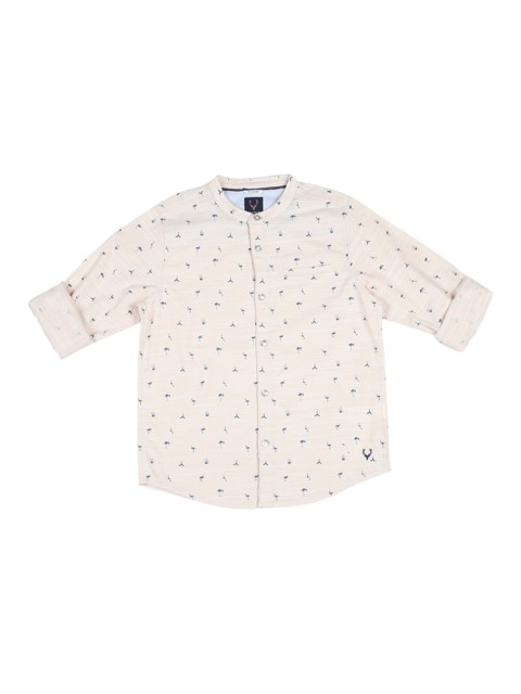 

Allen Solly Junior Boys Beige Regular Fit Printed Casual Shirt