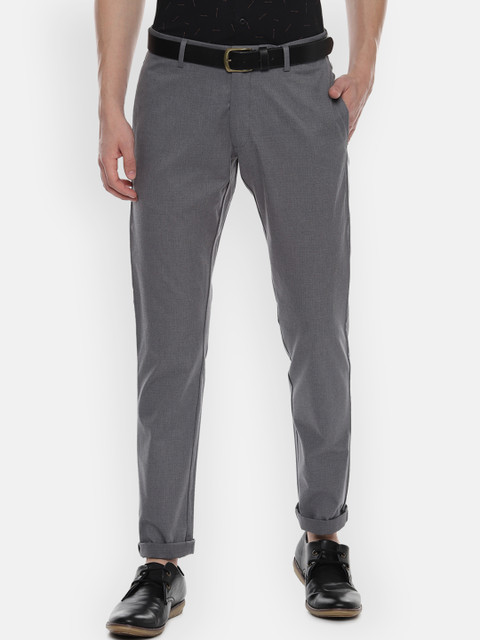 

Allen Solly Sport Men Grey Slim Fit Solid Regular Trousers