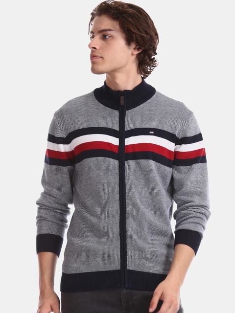 

Arrow Men Blue & Red Striped Sweater