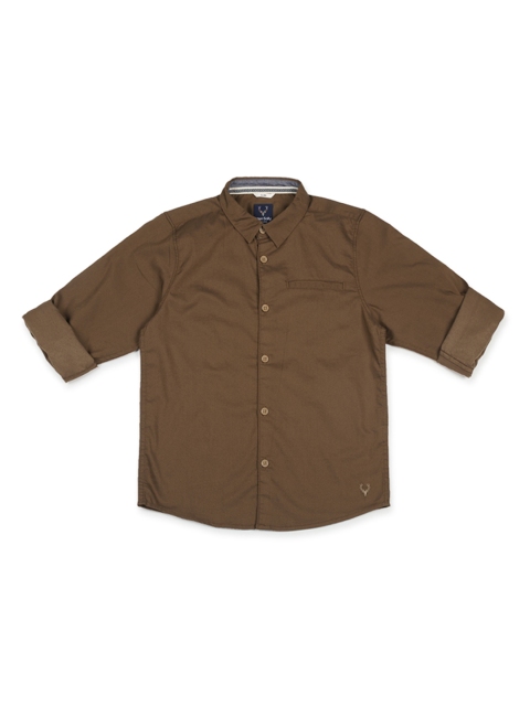 

Allen Solly Junior Boys Brown Regular Fit Solid Casual Shirt