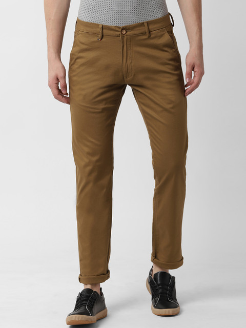 

Peter England Casuals Men Beige Slim Fit Solid Chinos