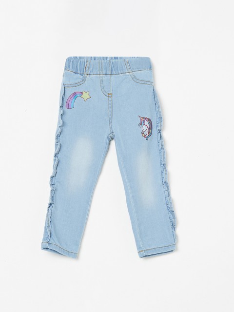

Juniors by Lifestyle Girls Blue Skinny Fit Mid-Rise Clean Look Jeans