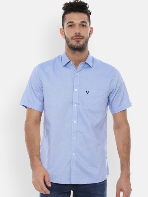 

Allen Solly Men Blue Slim Fit Solid Casual Shirt