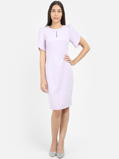 

COVER STORY Women Purple Solid Sheath Dress