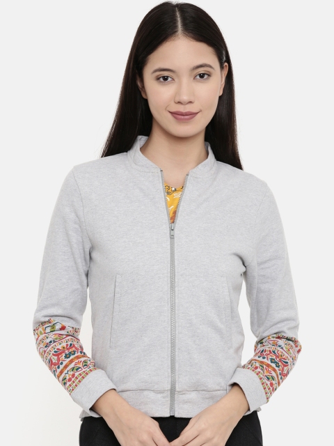 

Chumbak Women Grey Printed Sweatshirt