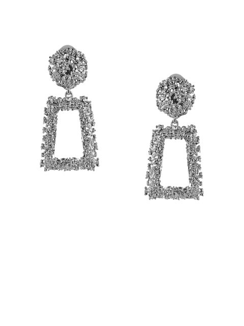 

Kazo Silver-Toned Contemporary Drop Earrings