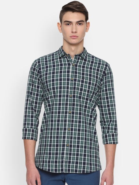 

Solly Jeans Co. Men Green Regular Fit Checked Casual Shirt