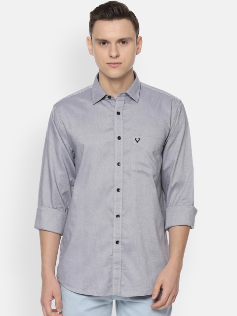 

Allen Solly Men Grey Slim Fit Solid Casual Shirt