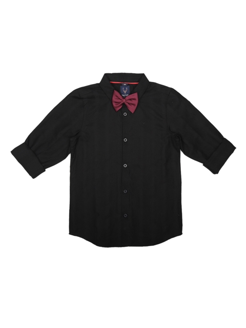 

Allen Solly Junior Boys Black Regular Fit Solid Formal Shirt
