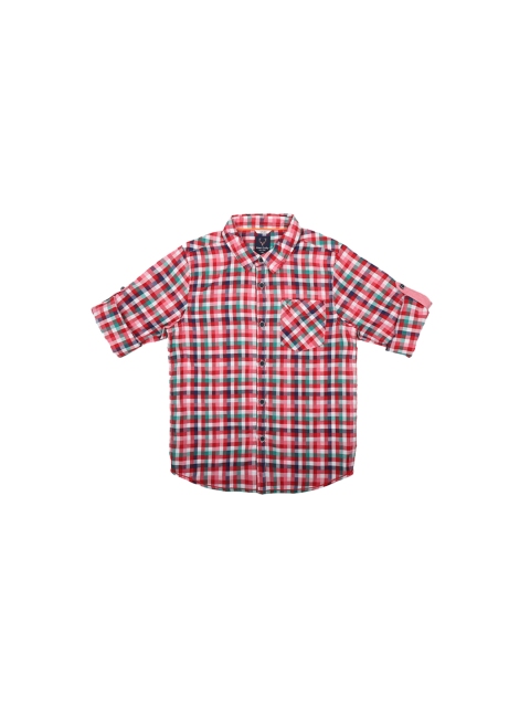 

Allen Solly Junior Boys Red & White Regular Fit Checked Casual Shirt