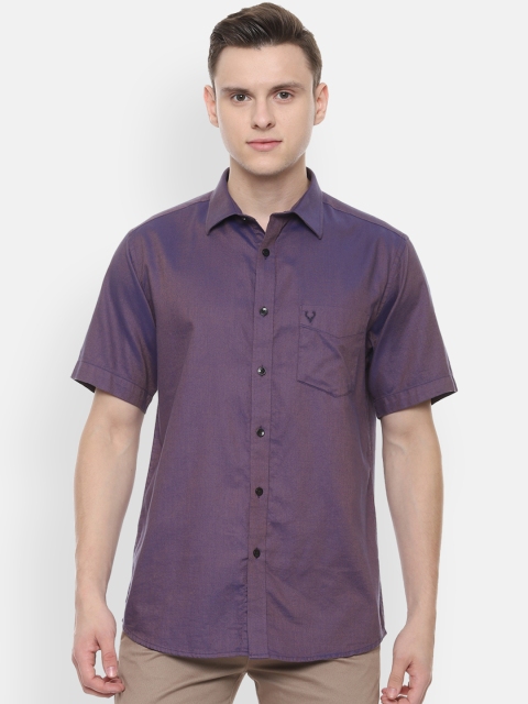 

Allen Solly Men Purple Slim Fit Solid Casual Shirt