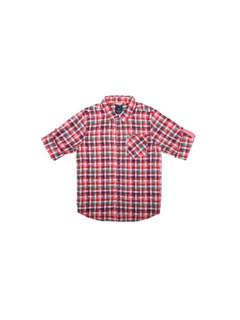

Allen Solly Junior Boys Red & White Regular Fit Checked Casual Shirt