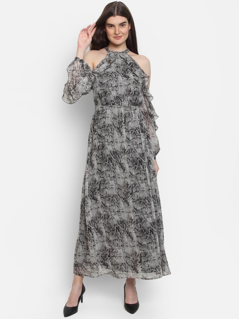 

COVER STORY Women Animal Printed Grey Maxi Dress