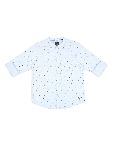

Allen Solly Junior Boys Blue Regular Fit Printed Casual Shirt