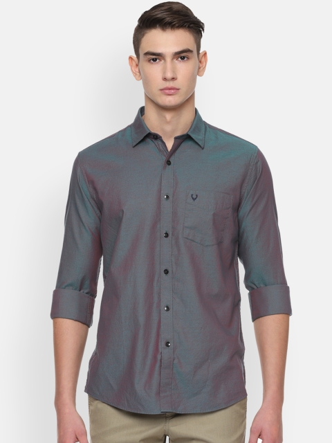 

Allen Solly Men Green Slim Fit Self Design Casual Shirt