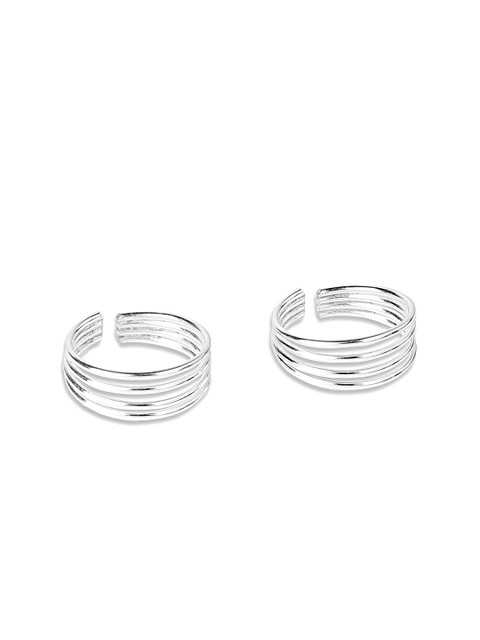 

ZAYN Women Set of 2 Silver-Plated Toe Rings