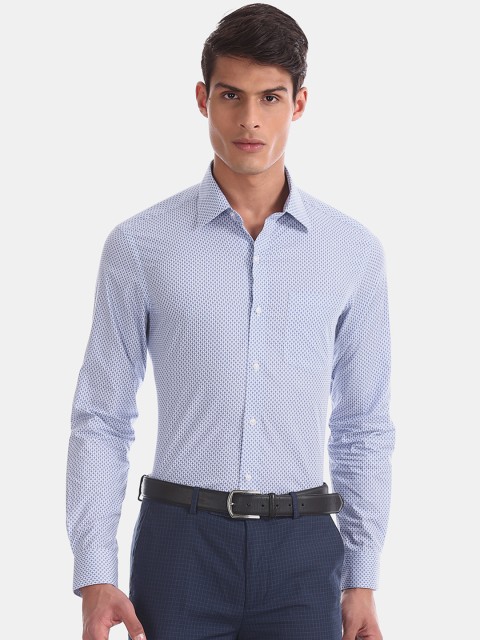 

Arrow Men Blue Slim Fit Printed Formal Shirt
