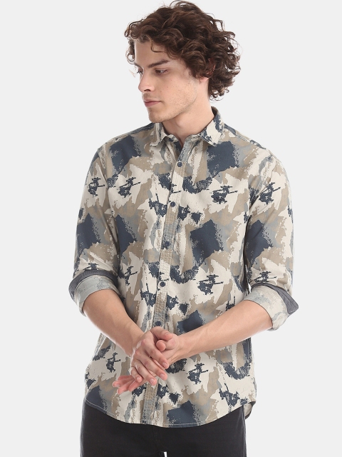 

Ed Hardy Men Multicoloured Slim Fit Printed Casual Shirt, Multi
