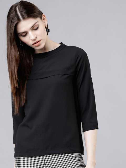 

Tokyo Talkies Women Black Solid Top