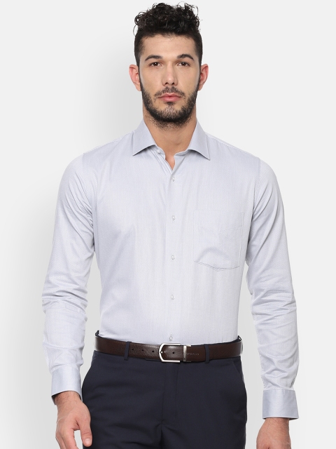 

Van Heusen Men Grey Slim Fit Self Design Formal Shirt