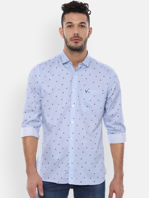 Allen Solly Men Blue Slim Fit Printed Casual Shirt