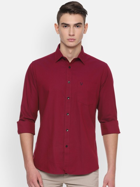 

Allen Solly Men Maroon Slim Fit Solid Casual Shirt