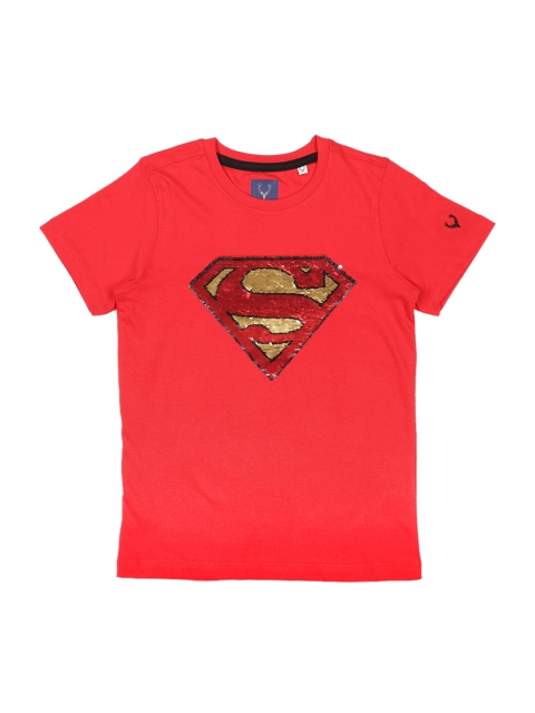 

Allen Solly Junior Boys Red Sequinned Round Neck T-shirt