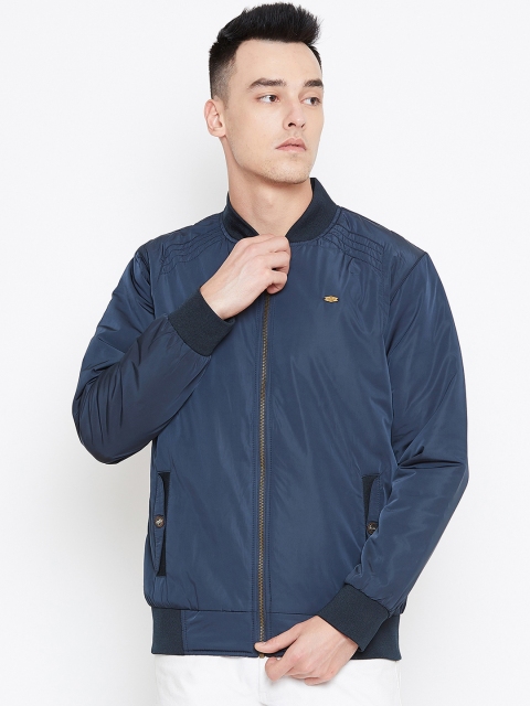 

Duke Men Blue Solid Padded Jacket