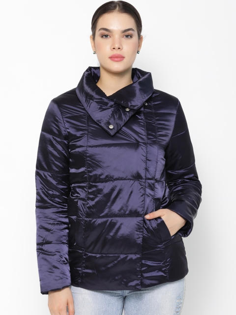

Gipsy Women Navy Blue Solid Puffer Jacket