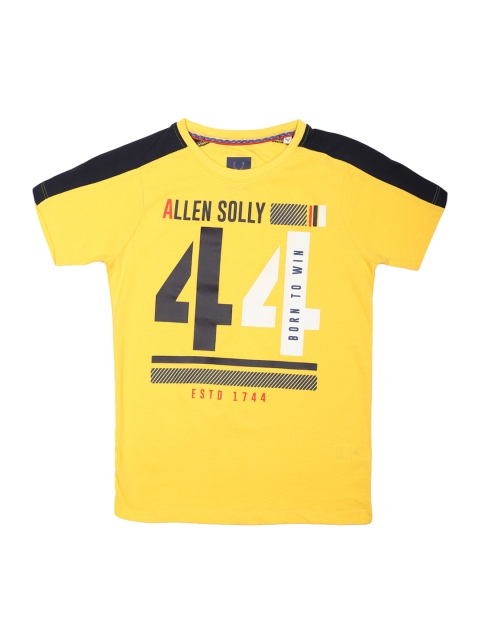 

Allen Solly Junior Boys Yellow Printed Round Neck T-shirt
